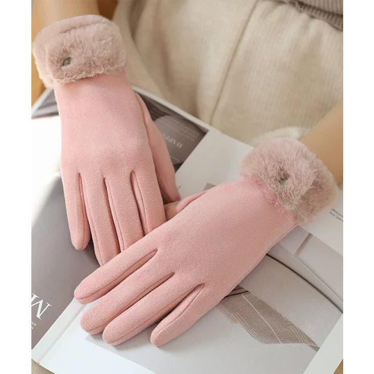 タッチパネル対応ファー付き手袋スエード調 | SUNSHINE CLOSET | 詳細画像13 