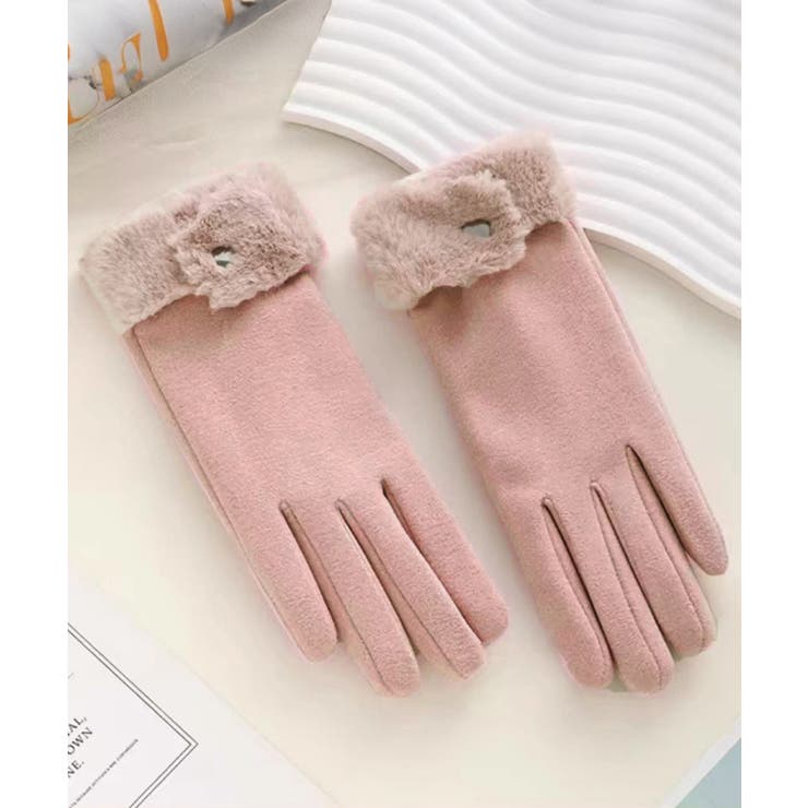 タッチパネル対応ファー付き手袋スエード調 | SUNSHINE CLOSET | 詳細画像16 