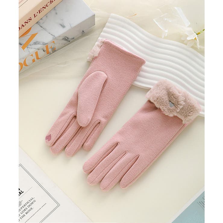 タッチパネル対応ファー付き手袋スエード調 | SUNSHINE CLOSET | 詳細画像17 