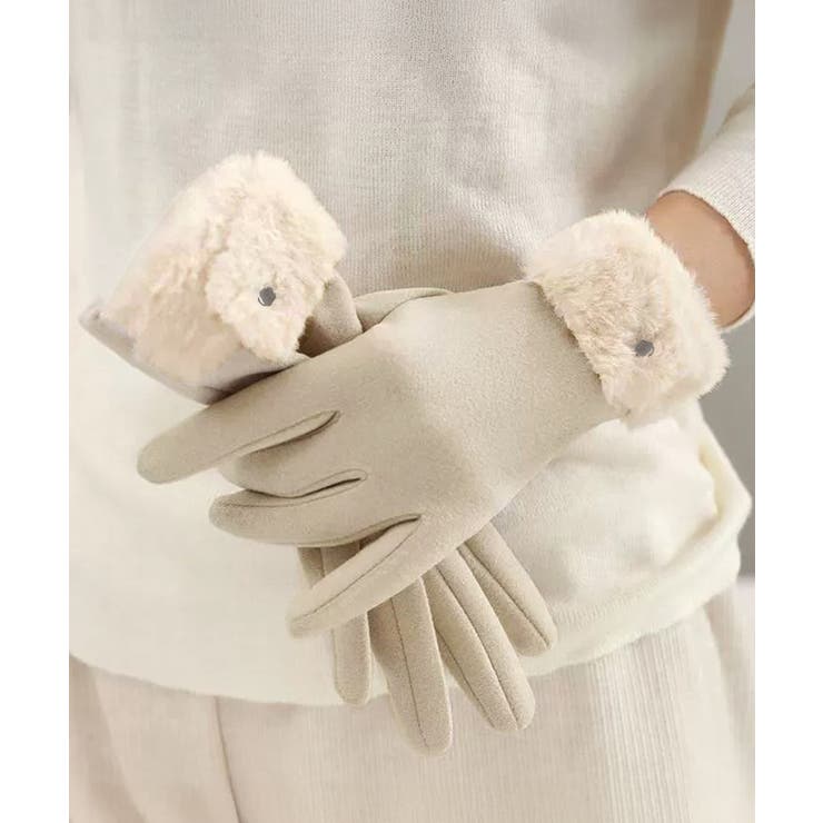 タッチパネル対応ファー付き手袋スエード調 | SUNSHINE CLOSET | 詳細画像2 