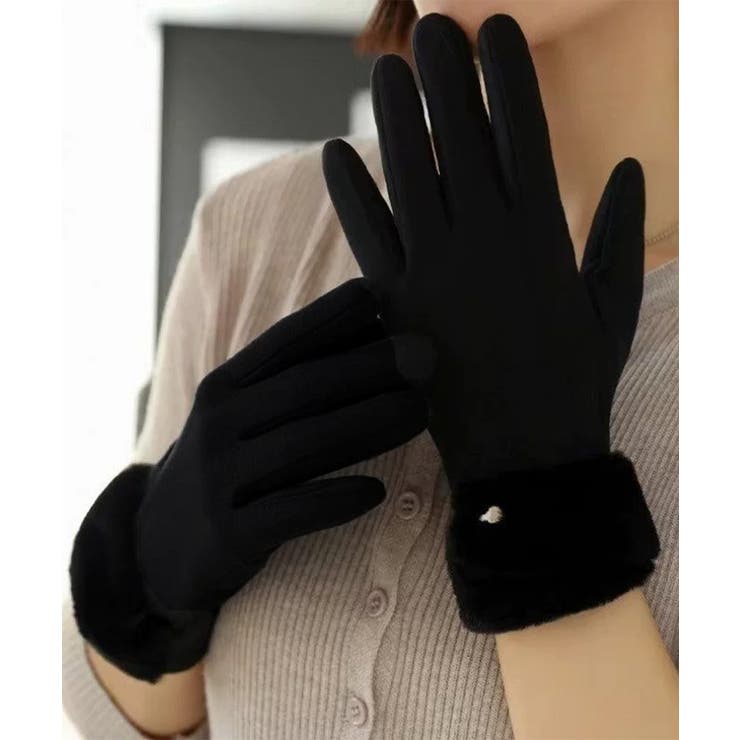 タッチパネル対応ファー付き手袋スエード調 | SUNSHINE CLOSET | 詳細画像7 