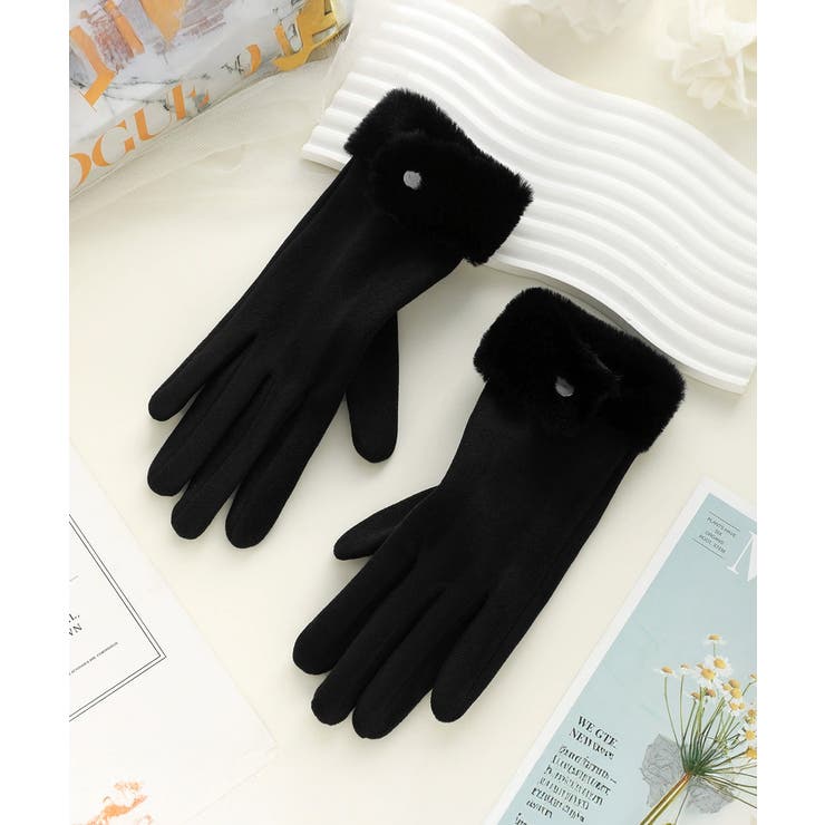 タッチパネル対応ファー付き手袋スエード調 | SUNSHINE CLOSET | 詳細画像8 