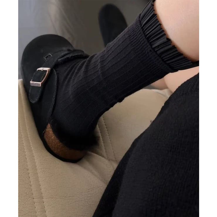 プリーツフリルソックス ミドル丈無地靴下 | SUNSHINE CLOSET | 詳細画像16 