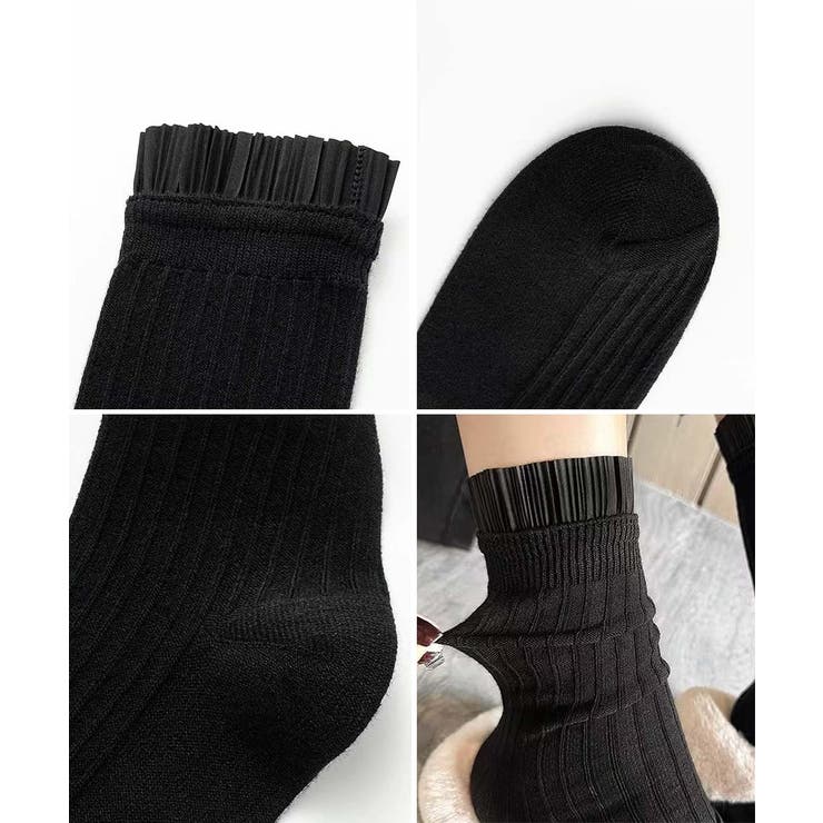 プリーツフリルソックス ミドル丈無地靴下 | SUNSHINE CLOSET | 詳細画像19 