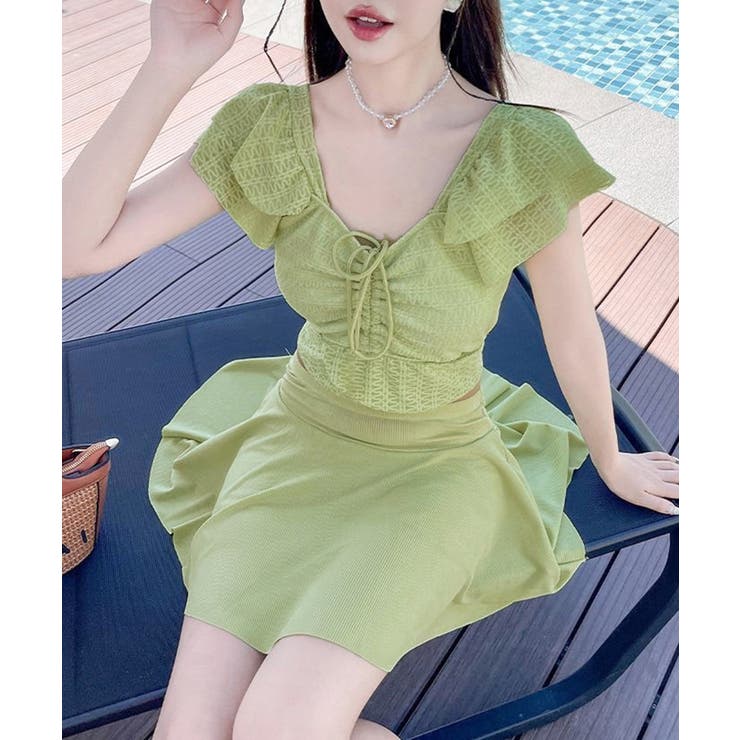 ドローストリングトップスフリル袖 チラ見え防止インナーパンツ付きフレアスカート … | SUNSHINE CLOSET | 詳細画像11 