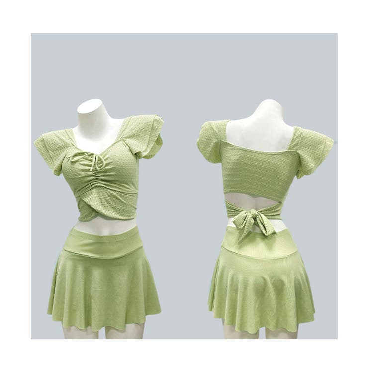 ドローストリングトップスフリル袖 チラ見え防止インナーパンツ付きフレアスカート … | SUNSHINE CLOSET | 詳細画像14 