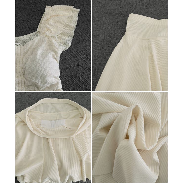 ドローストリングトップスフリル袖 チラ見え防止インナーパンツ付きフレアスカート … | SUNSHINE CLOSET | 詳細画像17 