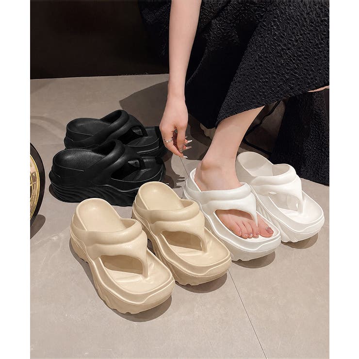韓国風EVA ボリュームソールサンダル疲れにくい クッションソールスリッパ | SUNSHINE CLOSET | 詳細画像15 