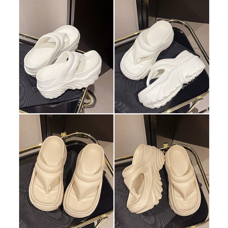 韓国風EVA ボリュームソールサンダル疲れにくい クッションソールスリッパ | SUNSHINE CLOSET | 詳細画像18 