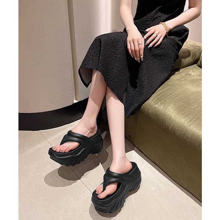 韓国風EVA ボリュームソールサンダル疲れにくい クッションソールスリッパ | SUNSHINE CLOSET | 詳細画像4 