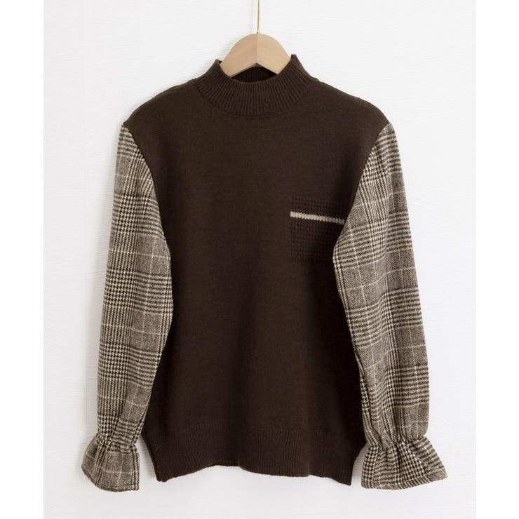 チェック柄ドッキングニットレディース秋服 | SUNSHINE CLOSET | 詳細画像21 