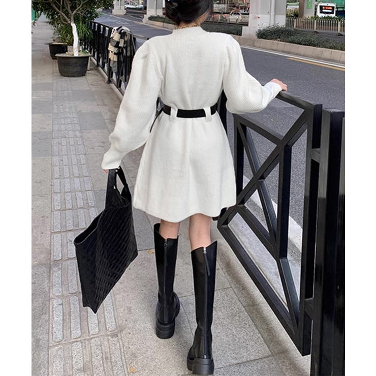 ベルト付きニットワンピースウエストマーク | SUNSHINE CLOSET | 詳細画像14