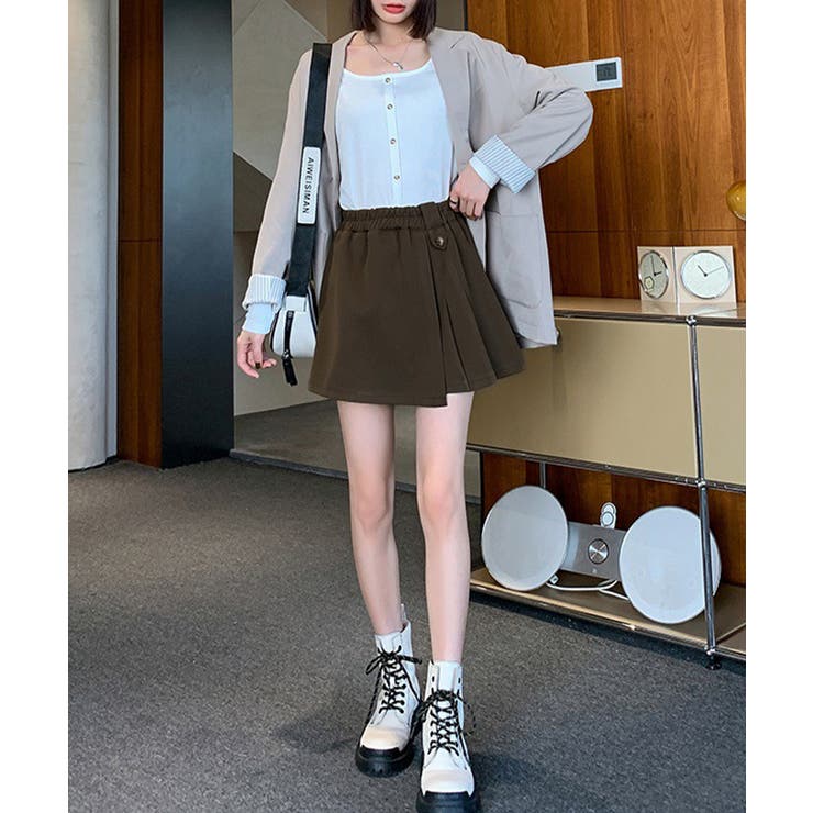 プリーツキュロットパンツ ウール風 秋冬 | SUNSHINE CLOSET | 詳細画像13 