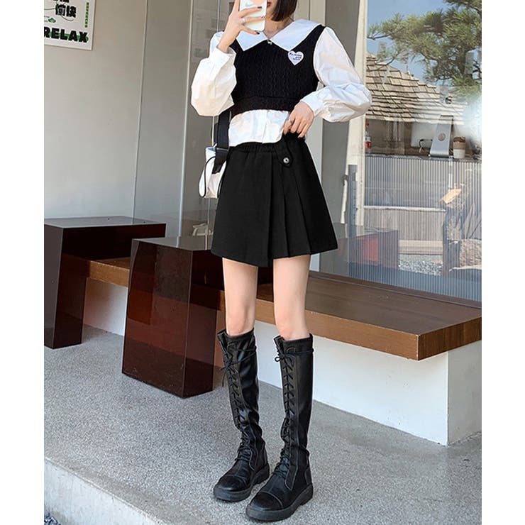 プリーツキュロットパンツ ウール風 秋冬 | SUNSHINE CLOSET | 詳細画像16 