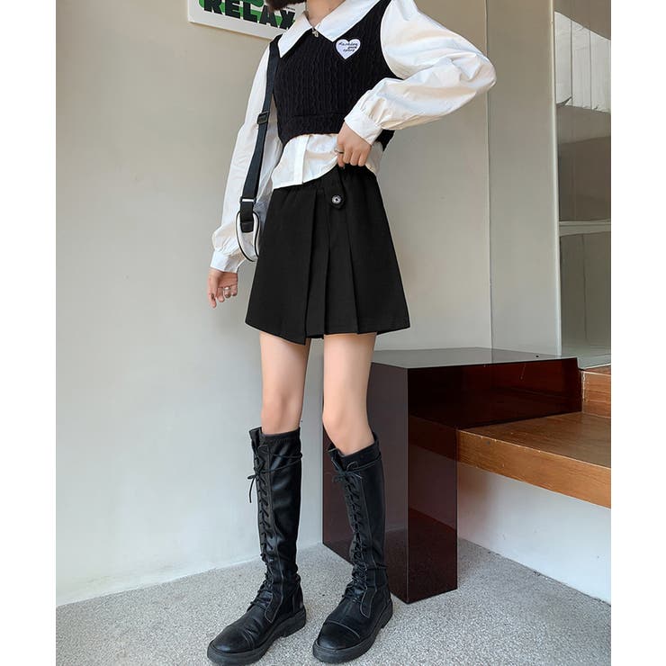 プリーツキュロットパンツ ウール風 秋冬 | SUNSHINE CLOSET | 詳細画像17 