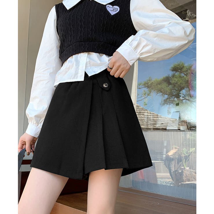 プリーツキュロットパンツ ウール風 秋冬 | SUNSHINE CLOSET | 詳細画像6 