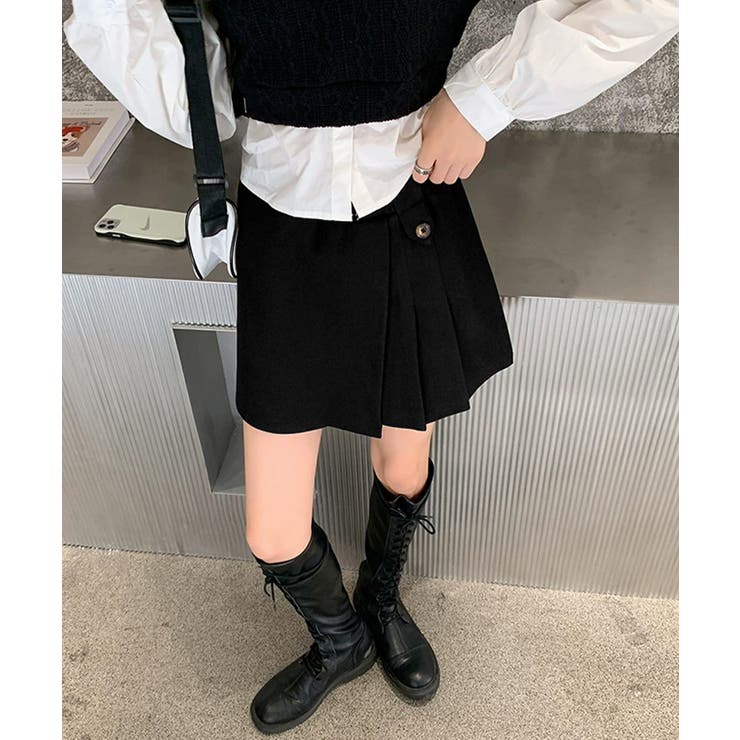 プリーツキュロットパンツ ウール風 秋冬 | SUNSHINE CLOSET | 詳細画像7 