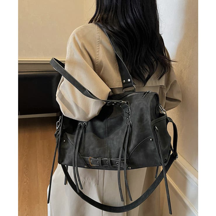 レディーススエード調ボストンバッグ ヴィンテージ風ワンショルダーバッグ おしゃれ… | SUNSHINE CLOSET | 詳細画像1 