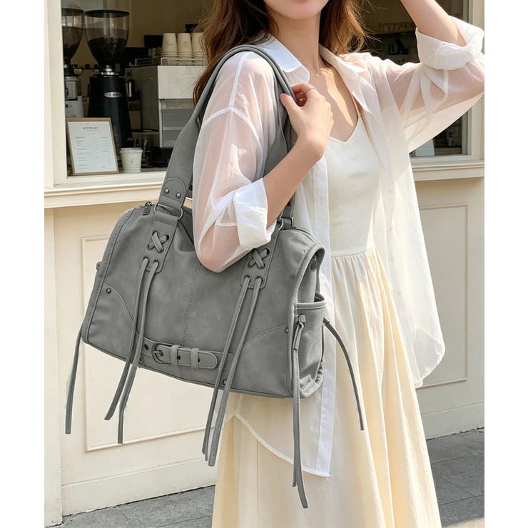 レディーススエード調ボストンバッグ ヴィンテージ風ワンショルダーバッグ おしゃれ… | SUNSHINE CLOSET | 詳細画像4 