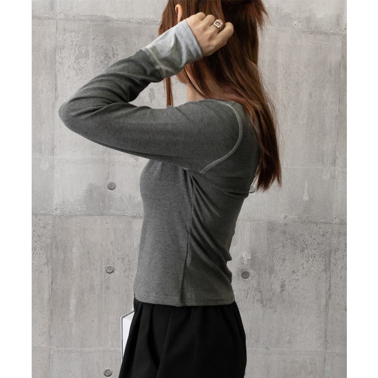 配色ヘンリーシャツハーフボタンカットソー | SUNSHINE CLOSET | 詳細画像33 