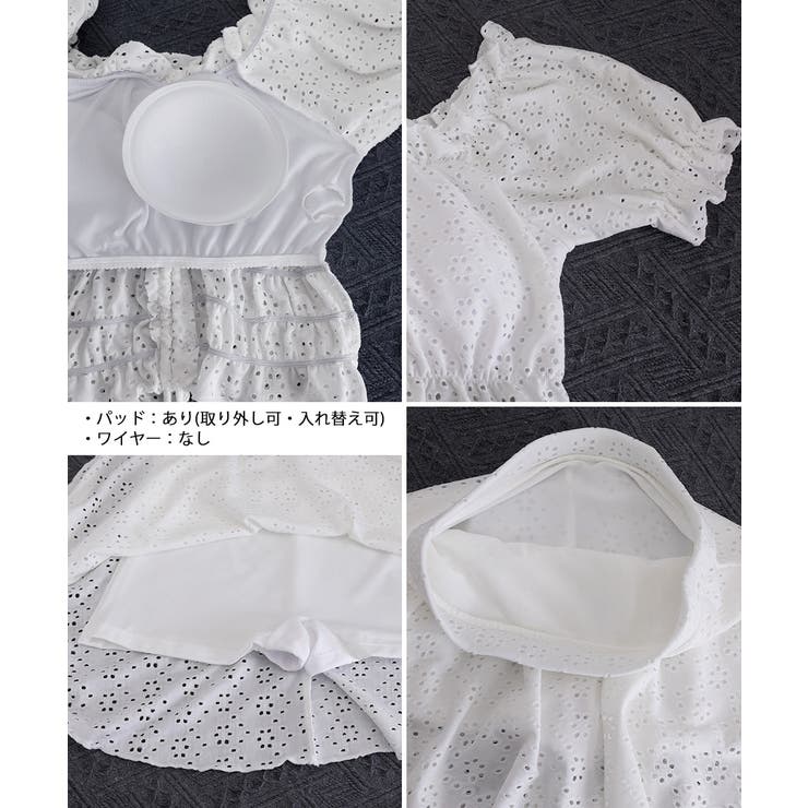 フリルレース水着オフショルダー チラ見え防止インナーパンツ付きスカート 着やせ露… | SUNSHINE CLOSET | 詳細画像17 
