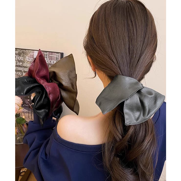 フェイクレザーシュシュ レトロ ヘアゴム | SUNSHINE CLOSET | 詳細画像12 