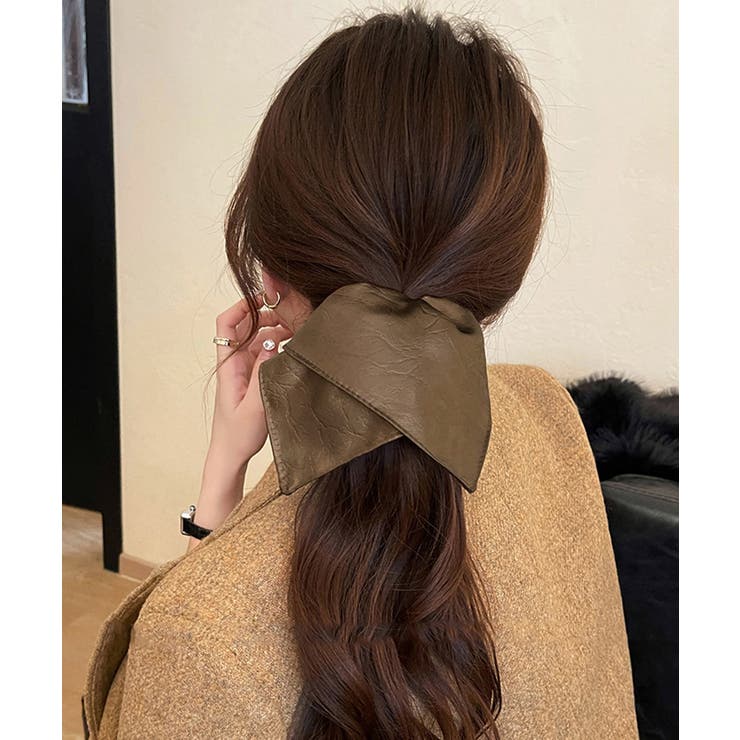 フェイクレザーシュシュ レトロ ヘアゴム | SUNSHINE CLOSET | 詳細画像4 