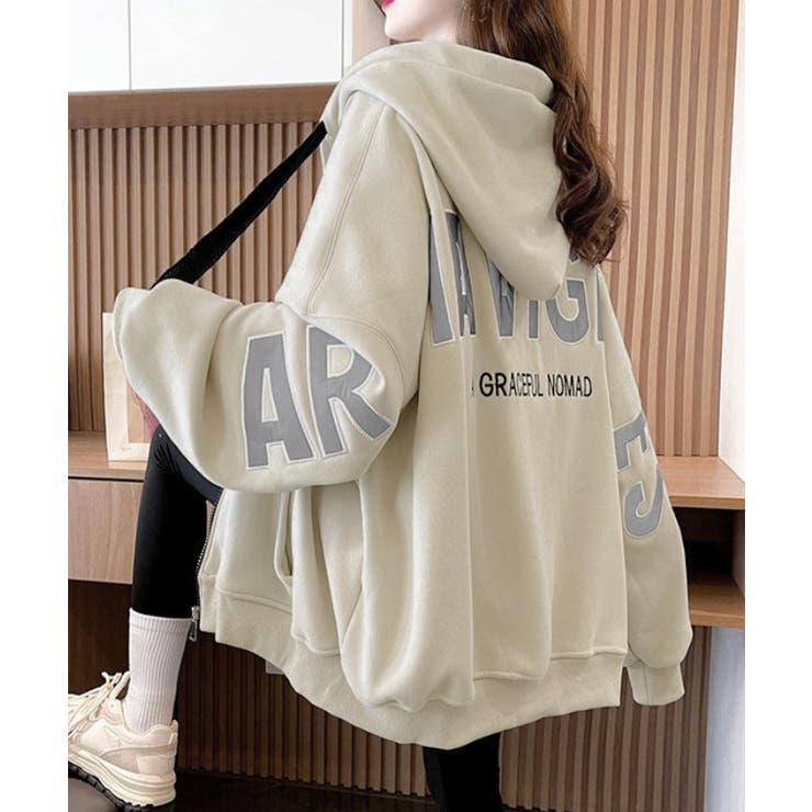 韓国風フード付きジップパーカーレディース | SUNSHINE CLOSET | 詳細画像11