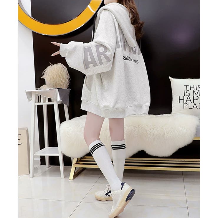 韓国風フード付きジップパーカーレディース | SUNSHINE CLOSET | 詳細画像8