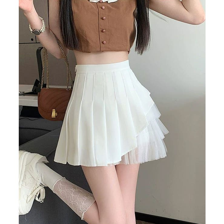 レディース ハイウエストチュールスカート レイヤード風 | SUNSHINE CLOSET | 詳細画像1 