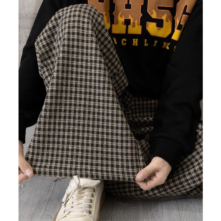 チェック柄ワイドパンツハイウエスト 秋冬 | SUNSHINE CLOSET | 詳細画像22 