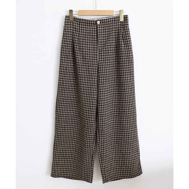 チェック柄ワイドパンツハイウエスト 秋冬 | SUNSHINE CLOSET | 詳細画像23 