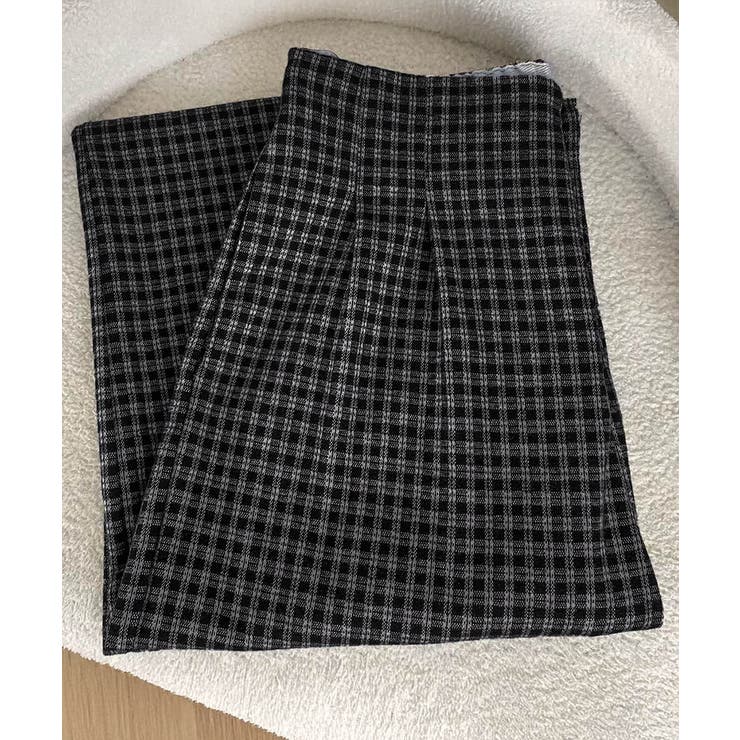 チェック柄ワイドパンツハイウエスト 秋冬 | SUNSHINE CLOSET | 詳細画像29 