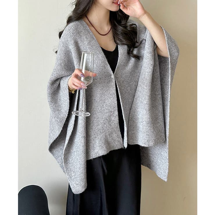 ニットショール ポンチョカーディガン秋冬 | SUNSHINE CLOSET | 詳細画像10 