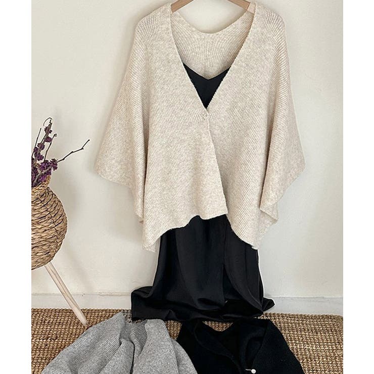 ニットショール ポンチョカーディガン秋冬 | SUNSHINE CLOSET | 詳細画像18 