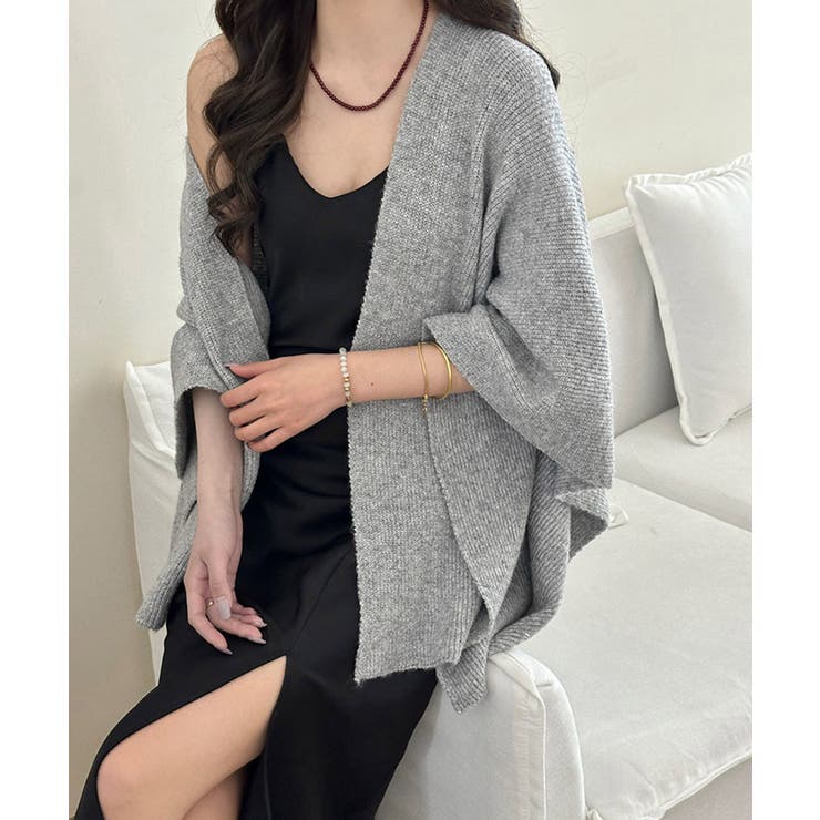 ニットショール ポンチョカーディガン秋冬 | SUNSHINE CLOSET | 詳細画像2 