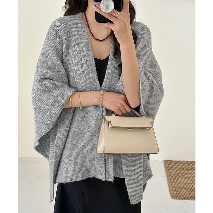 ニットショール ポンチョカーディガン秋冬 | SUNSHINE CLOSET | 詳細画像3 