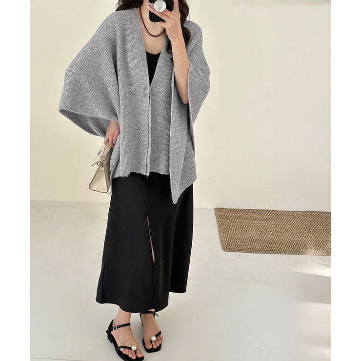 ニットショール ポンチョカーディガン秋冬 | SUNSHINE CLOSET | 詳細画像5 