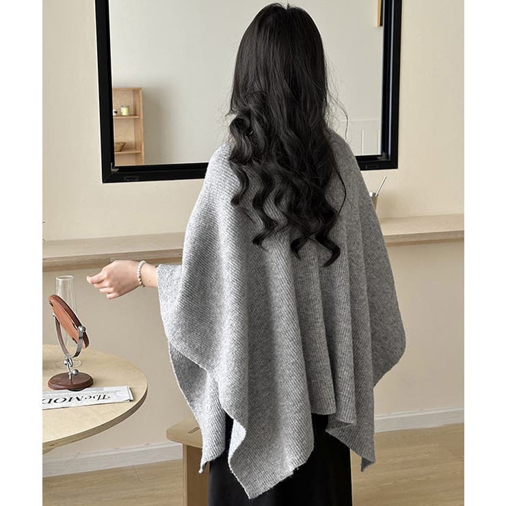 ニットショール ポンチョカーディガン秋冬 | SUNSHINE CLOSET | 詳細画像6 