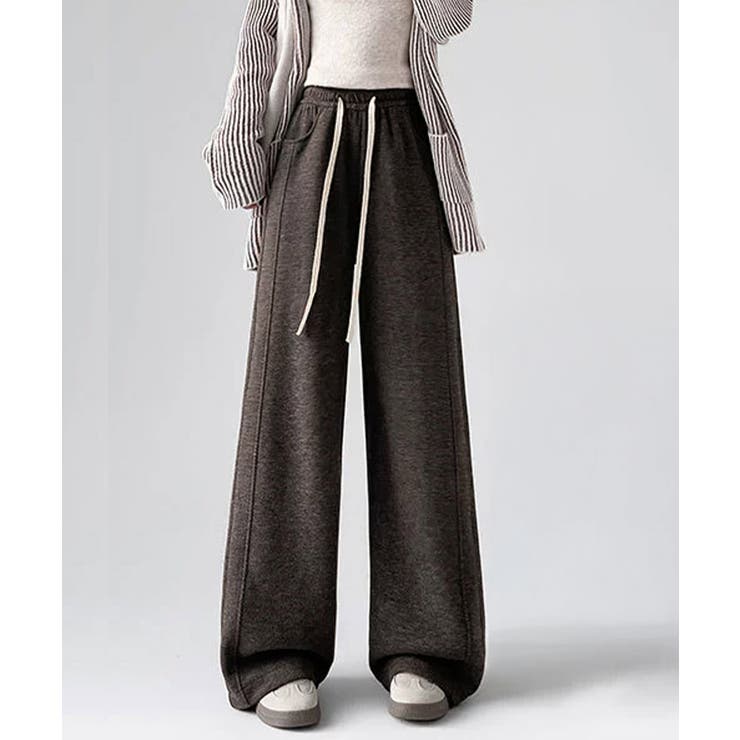 ヘリンボーン柄ワイドパンツレディース美脚 | SUNSHINE CLOSET | 詳細画像2 