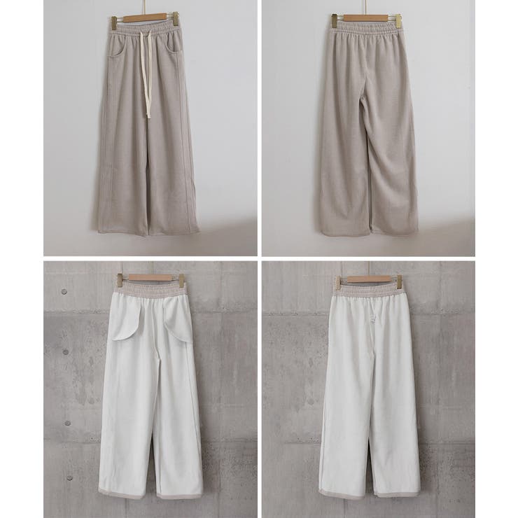 ヘリンボーン柄ワイドパンツレディース美脚 | SUNSHINE CLOSET | 詳細画像24 