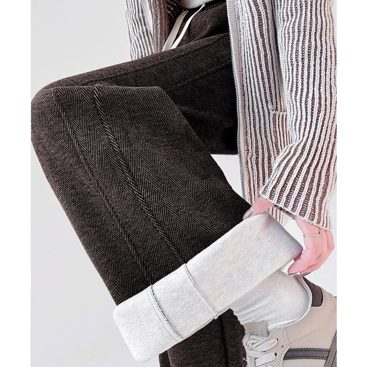 ヘリンボーン柄ワイドパンツレディース美脚 | SUNSHINE CLOSET | 詳細画像3 