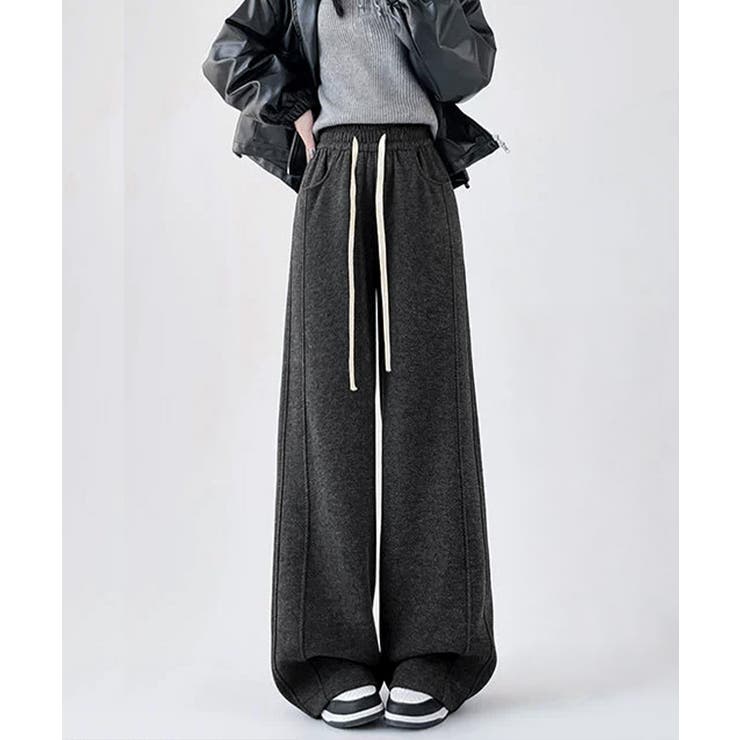 ヘリンボーン柄ワイドパンツレディース美脚 | SUNSHINE CLOSET | 詳細画像8 