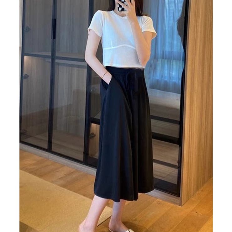 リラックスワイドパンツ 美脚シルエット 体型カバーパンツ | SUNSHINE CLOSET | 詳細画像1 
