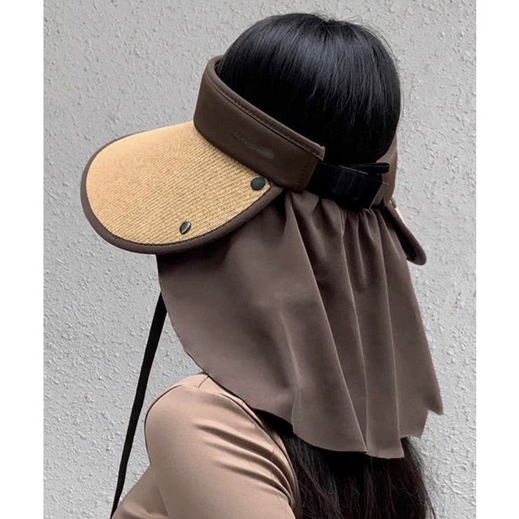 レディース軽量遮光サンバイザー帽子ネックガード付き 小顔見え アウトドア日よけハ… | SUNSHINE CLOSET | 詳細画像3 