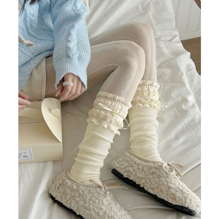 韓国風レースハイソックスフレンチガーリーバレエコアソックス量産型地雷系ルーズソッ… | SUNSHINE CLOSET | 詳細画像13 