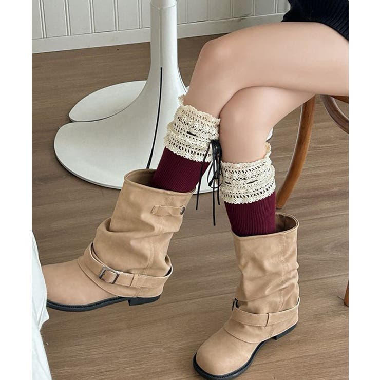 韓国風レースハイソックスフレンチガーリーバレエコアソックス量産型地雷系ルーズソッ… | SUNSHINE CLOSET | 詳細画像16 