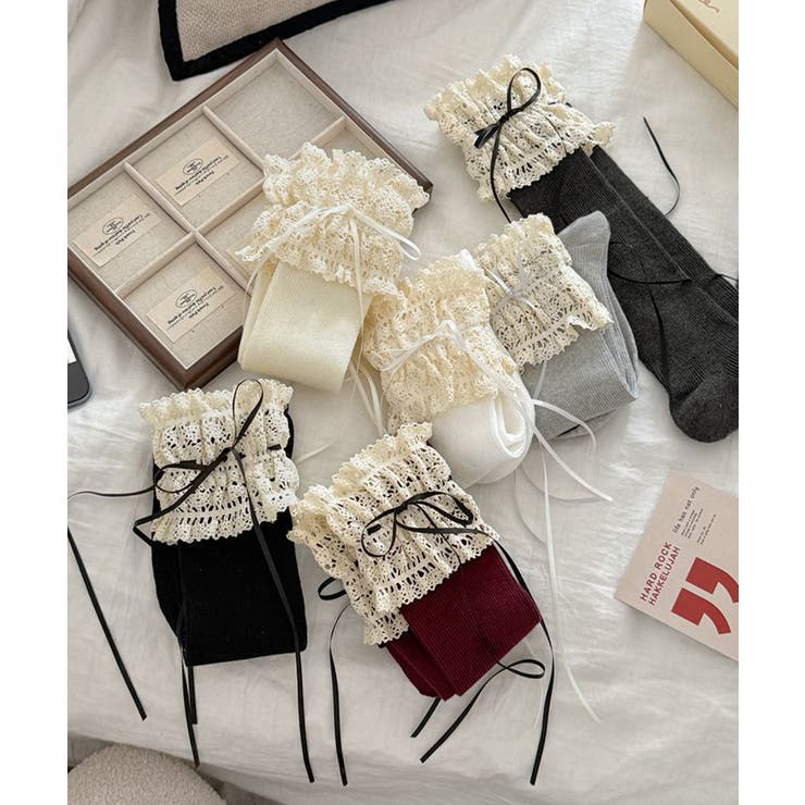 韓国風レースハイソックスフレンチガーリーバレエコアソックス量産型地雷系ルーズソッ… | SUNSHINE CLOSET | 詳細画像21 