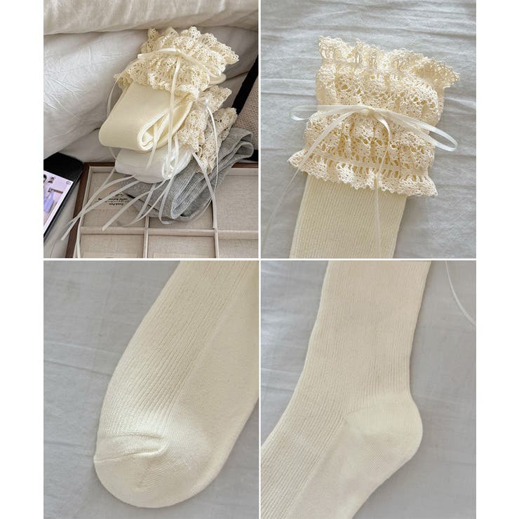韓国風レースハイソックスフレンチガーリーバレエコアソックス量産型地雷系ルーズソッ… | SUNSHINE CLOSET | 詳細画像22 
