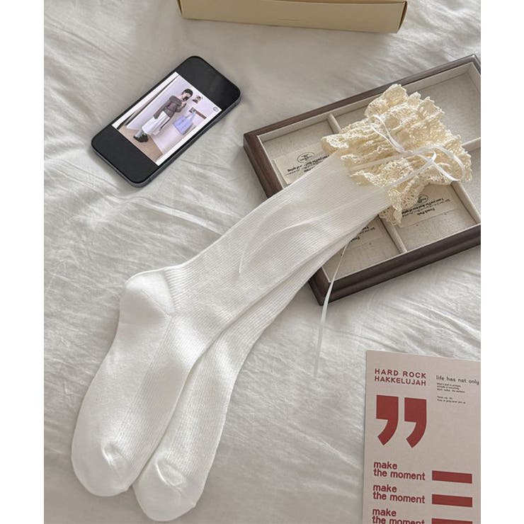 韓国風レースハイソックスフレンチガーリーバレエコアソックス量産型地雷系ルーズソッ… | SUNSHINE CLOSET | 詳細画像24 